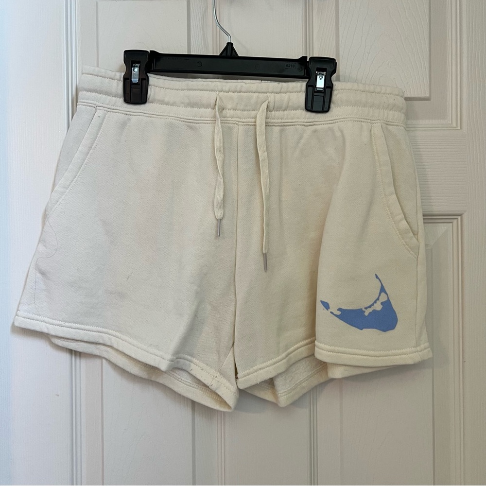 Brodenim Nantucket shorts cream and blue size large